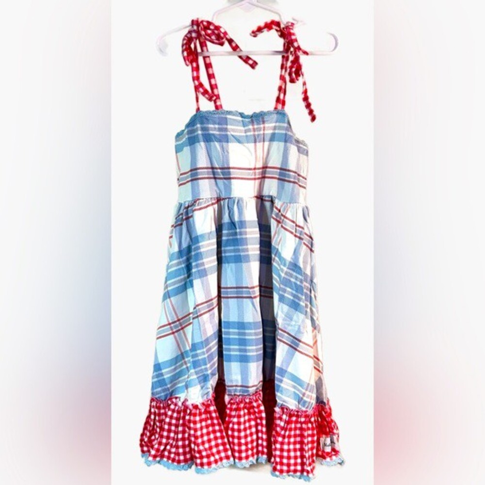 NWT Makena Lane Americana July 4th Red, White, Blue, Striped Dress